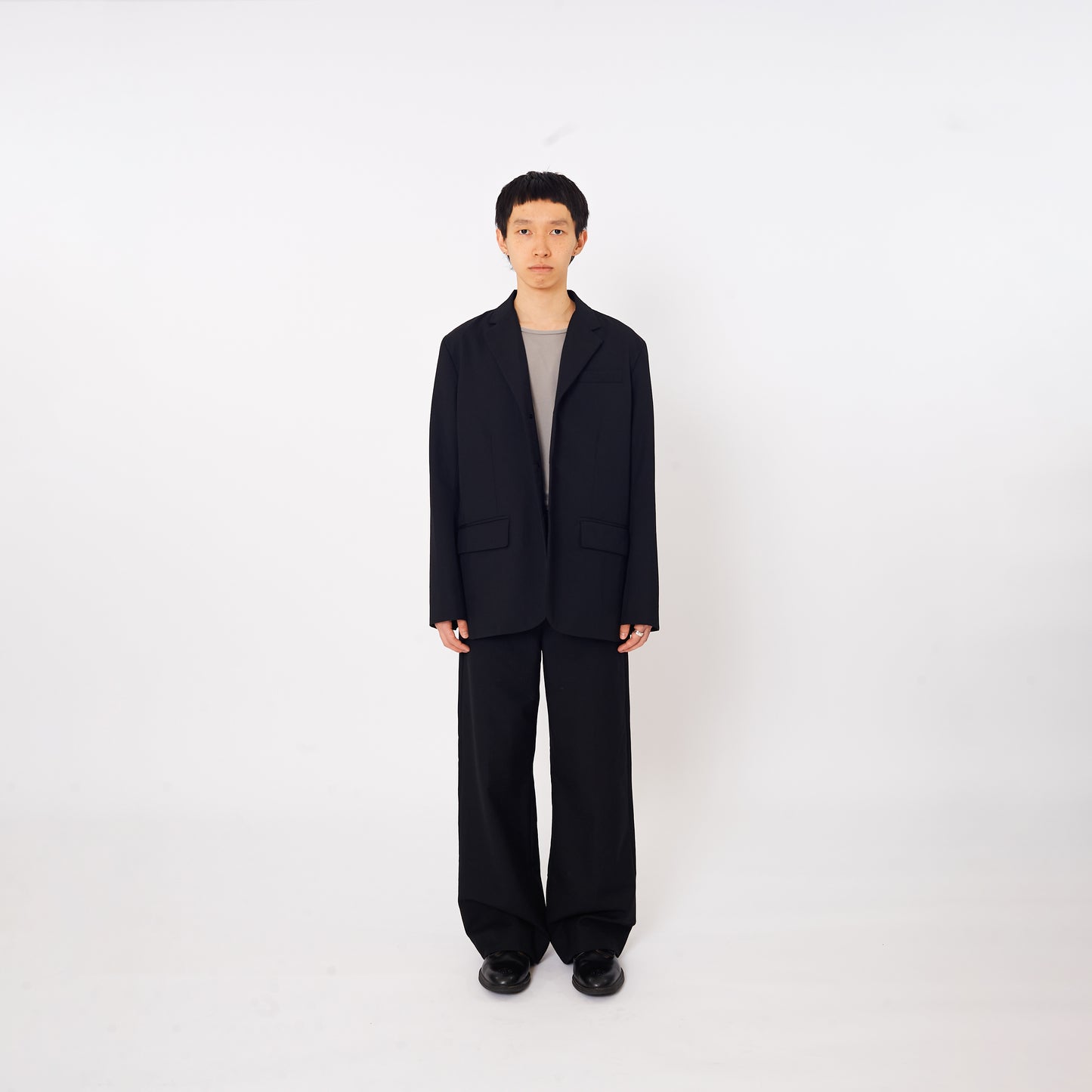 SINGLE GABARDINE WOOL BLAZER