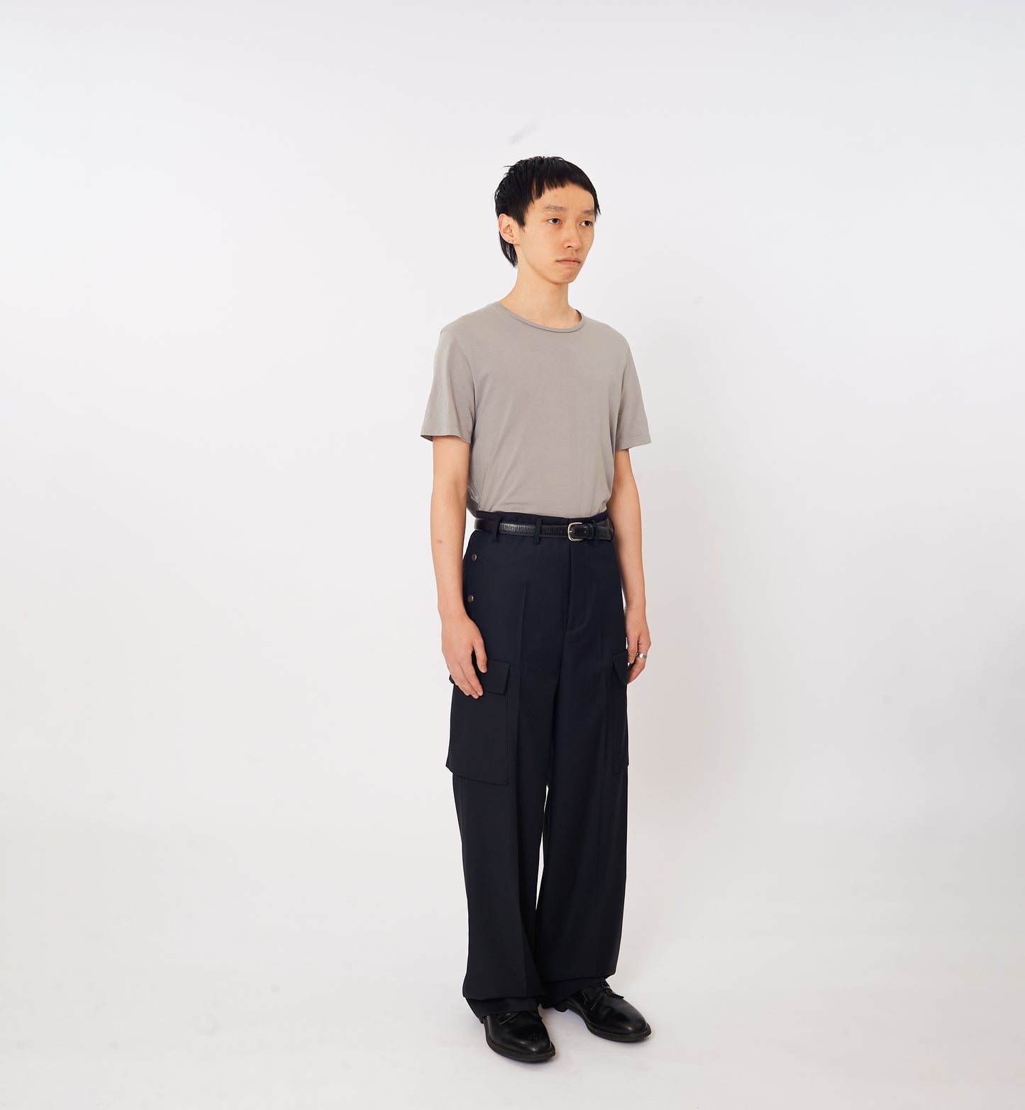 CASHMERE BLENDS CARGO TROUSERS