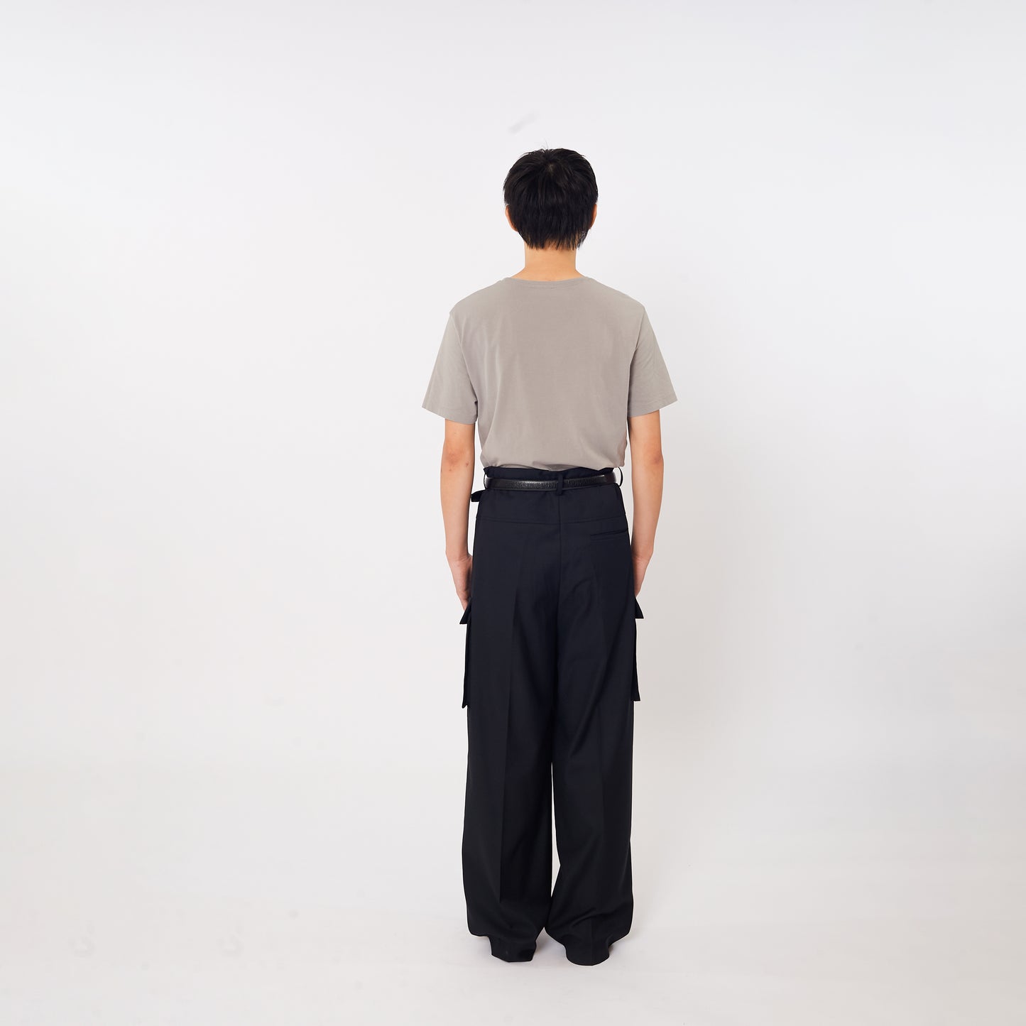CASHMERE BLENDS CARGO TROUSERS