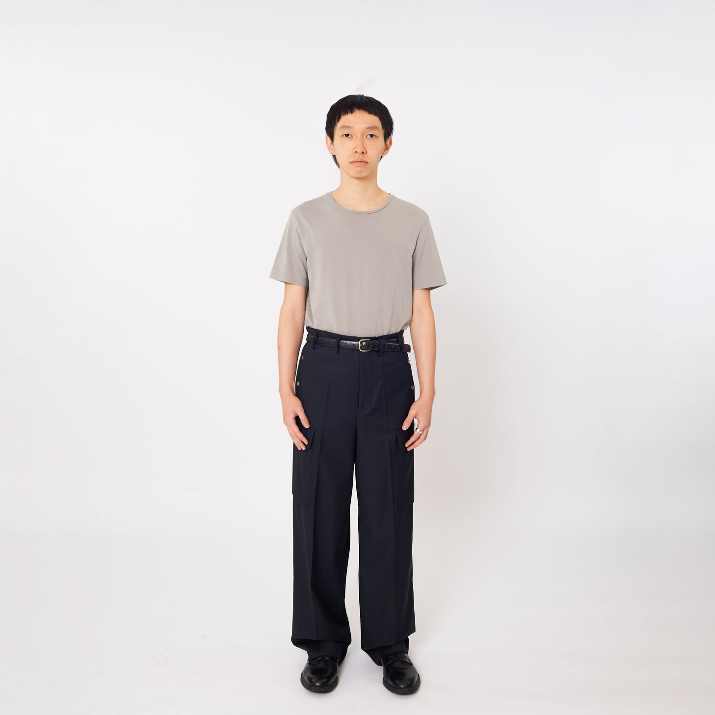CASHMERE BLENDS CARGO TROUSERS