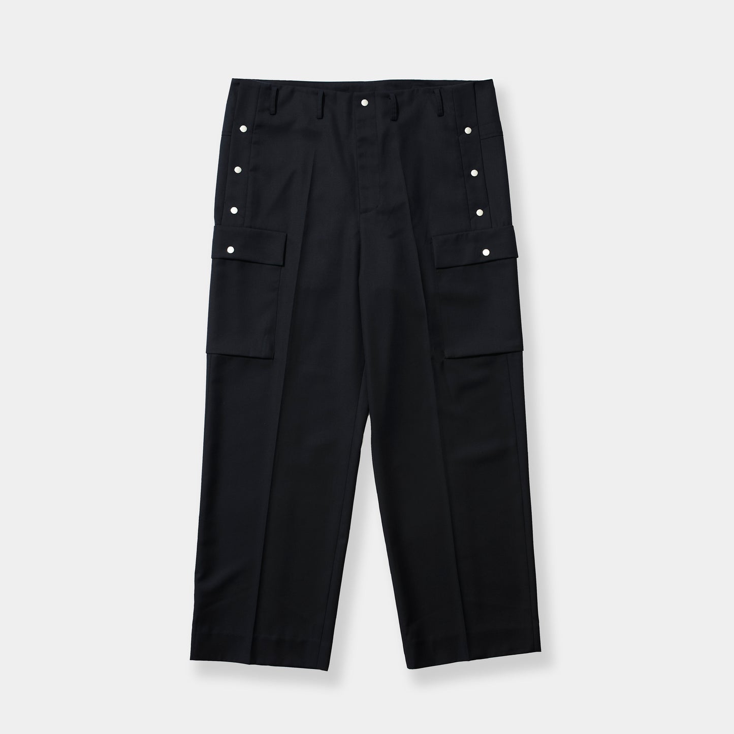 CASHMERE BLENDS CARGO TROUSERS