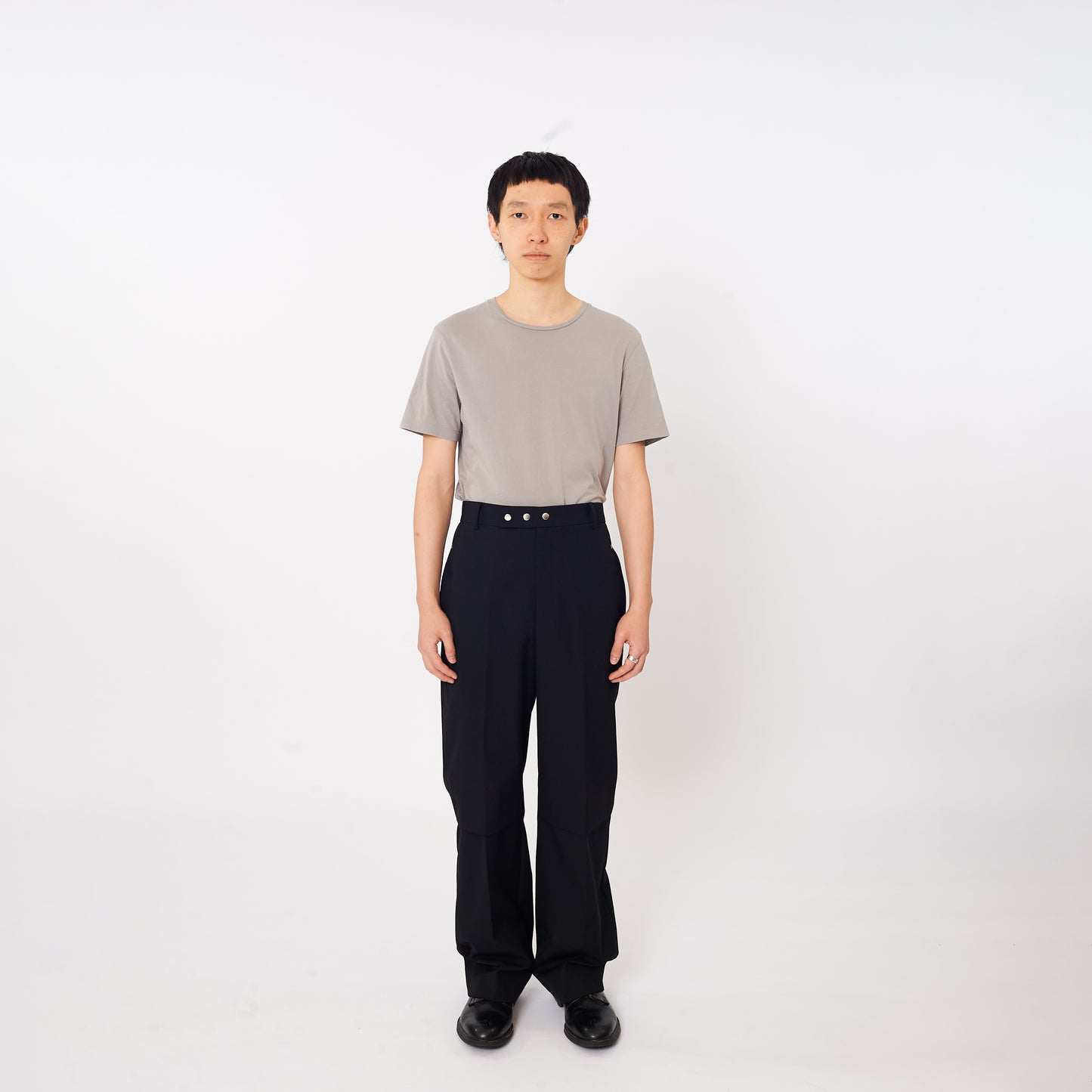 GABARDINE WOOL DOUBLE LAYERED TROUSERS