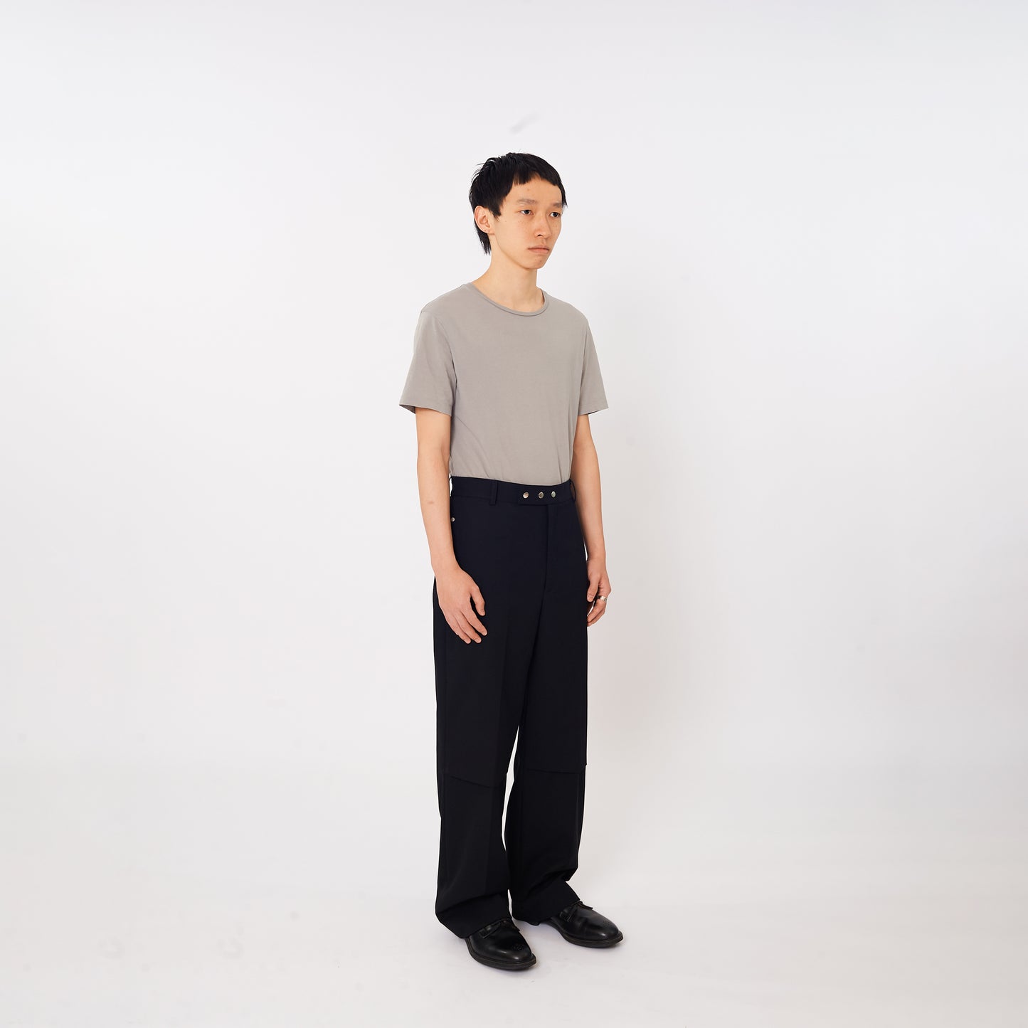 GABARDINE WOOL DOUBLE LAYERED TROUSERS