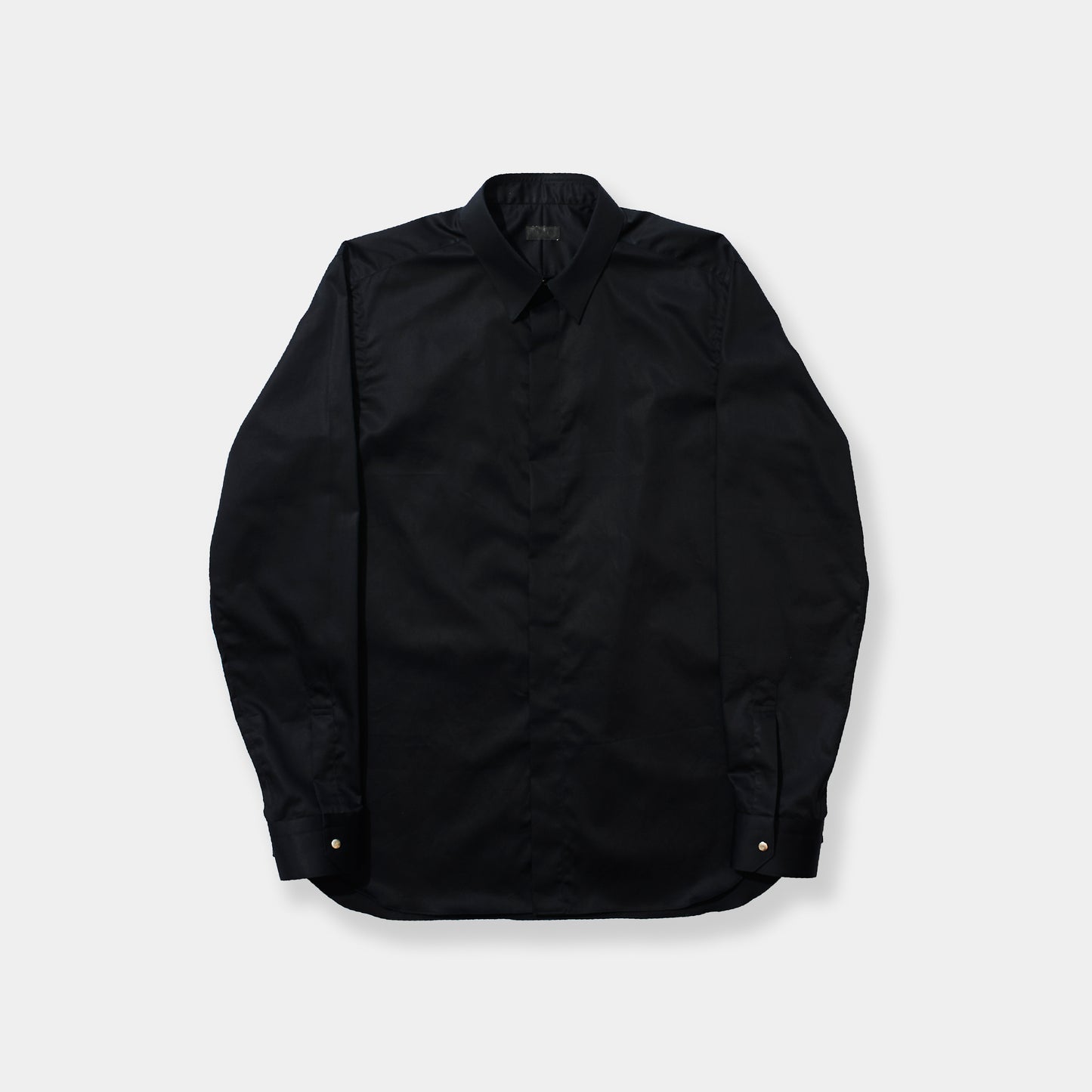 HANDMADE CLASSIC COLLAR DRESS SHIRT IN BLACK
