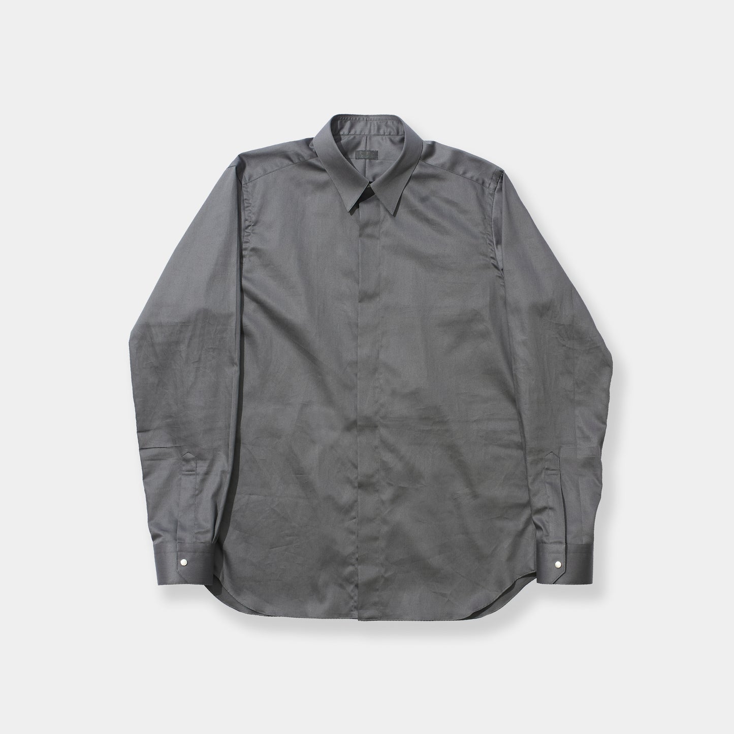 HANDMADE CLASSIC COLLAR DRESS SHIRT IN SILVER GREY