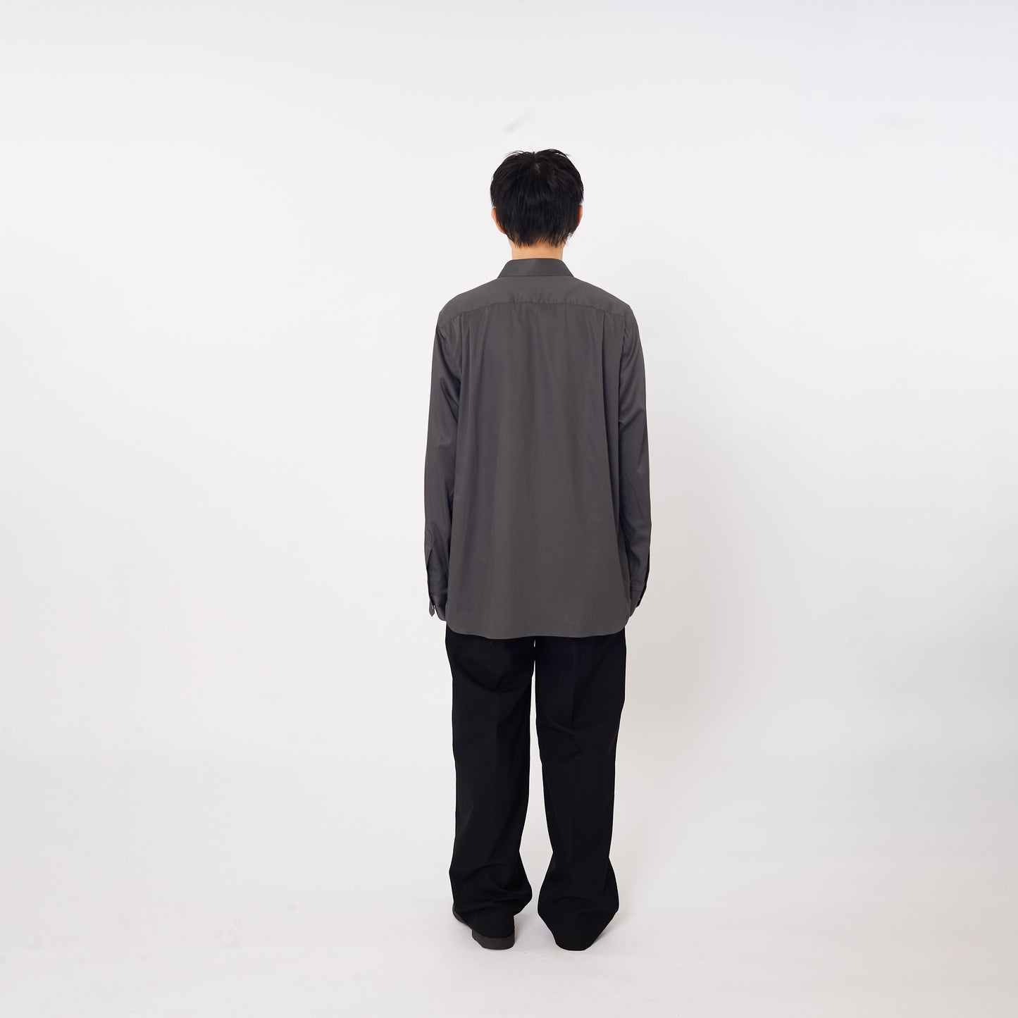 HANDMADE CLASSIC COLLAR DRESS SHIRT IN SILVER GREY