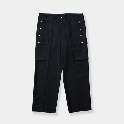 CASHMERE BLENDS CARGO TROUSERS